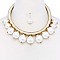 PEARLS IN METAL CORD NECKLACE SET