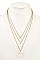 3 LAYERED HEART PENDANT NECKLACE