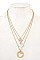 3 LAYERED HEART PENDANT NECKLACE