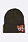 Winter LOVE Heart Patch Beanie