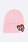 Winter LOVE Heart Patch Beanie