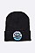 MAKE A WISH Embroidered Patch Winter Beanie