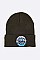 MAKE A WISH Embroidered Patch Winter Beanie