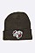 Fashion Peace Love Embroidered Patch Beanie