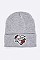 Fashion Peace Love Embroidered Patch Beanie