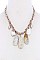 DANGLING OVAL CHARMS CHAIN NECKLACE