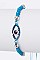 Pack of 12 Evil Eye & Mix Bead Drawstring Bracelets Set