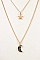 STAR & CRESCENT MOON PENDANT NECKLACE
