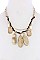 DANGLING OVAL CHARMS CHAIN NECKLACE