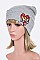 Winter LOVE Heart Patch Beanie