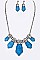 Artisan Frosted Glass Necklaces Set