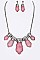 Artisan Frosted Glass Necklaces Set