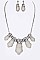 Artisan Frosted Glass Necklaces Set