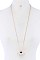 RHINESTONE HAMSA HAND LONG PENDANT NECKLACE