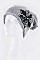 Fashionable Sequined Flower Patch Jersey Convertible Beanie LA-DT2626-MF106