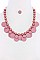 CLUSTERED SOFT DISCS BEADED NECKLACE SET
