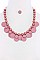 CLUSTERED SOFT DISCS BEADED NECKLACE SET