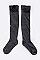 Chic Fur Pom Knee High Tights Socks LA-SO400031