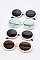 Pack of 12 Crystal Accent Round Sunglasses Set
