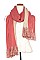 OBLONG SOLID COLOR KNITTED SCARF