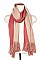 OBLONG SOLID COLOR KNITTED SCARF