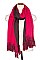 OBLONG SOLID COLOR KNITTED SCARF