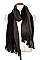 OBLONG SOLID COLOR KNITTED SCARF