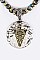 Arrowhead Medallion and Navajo Beads Necklace Set