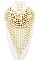 CLUSTERED FAUX PEARL BIB NECKLACE SET
