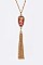 Trendy Golden Chain Tassels Pendant LA-VNE0715