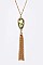 Trendy Golden Chain Tassels Pendant LA-VNE0715