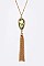 Trendy Golden Chain Tassels Pendant LA-VNE0715