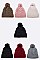 Pack of 12 Fleeced Raised Knit Beanie Set