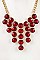 FRINGE ROUND GEM BIB NECKLACE SET