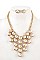 FRINGE ROUND GEM BIB NECKLACE SET