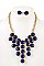 FRINGE ROUND GEM BIB NECKLACE SET