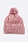 Pack of 12 Fleeced Chain Stitch Winter PomPom Beanie Set