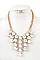 FRINGE ROUND GEM BIB NECKLACE SET
