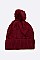 Pack of 12 Fleeced Diamond Knit Winter Beanie Set