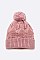 Pack of 12 Fleeced Diamond Knit Winter Beanie Set