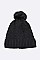 Pack of 12 Fleece Lined Cable Knit Winter Beanie Set