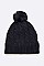 Pack of 12 Fleece Lined Cable Knit Winter Beanie Set