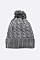 Pack of 12 Fleece Lined Cable Knit Winter Beanie Set