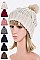 Pack of 12 Cable Knit PomPom Winter Beanie Set