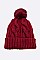 Pack of 12 Cable Knit PomPom Winter Beanie Set