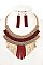 CHAIN METAL FRINGE BIB NECKLACE SET