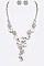 FASHIONABLE CRYSTAL STATEMENT NECKLACE SET