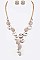 FASHIONABLE CRYSTAL STATEMENT NECKLACE SET
