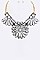 Crystal Flower Statement Necklace Set LAJHN1597