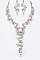 FLOWER PEARL AND CRYSTAL STATEMENT NECKLACE SET